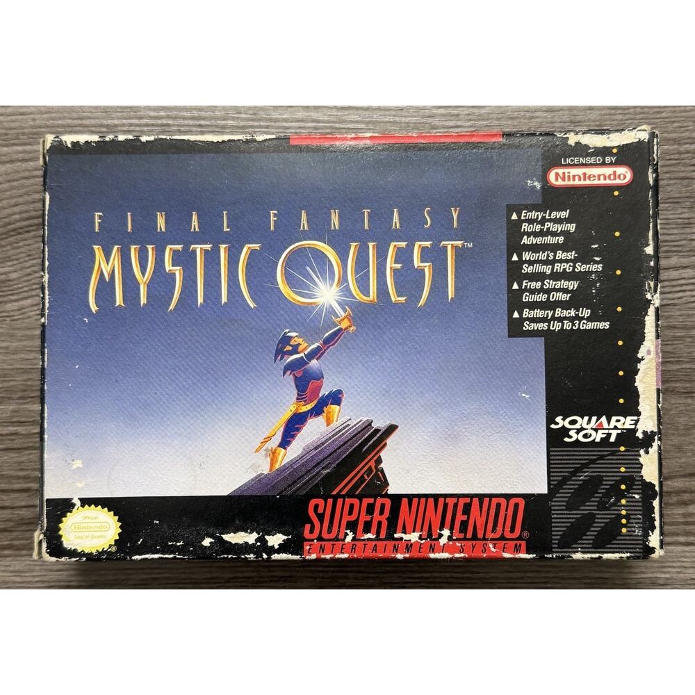 Final Fantasy Mystic Quest Super Nintendo SNES CIB Complete In Box w/ Manual - Picture 2 of 16
